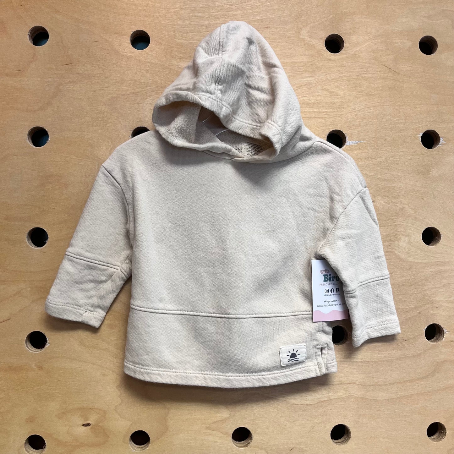 Organic Cream Sun Patch Hoodie