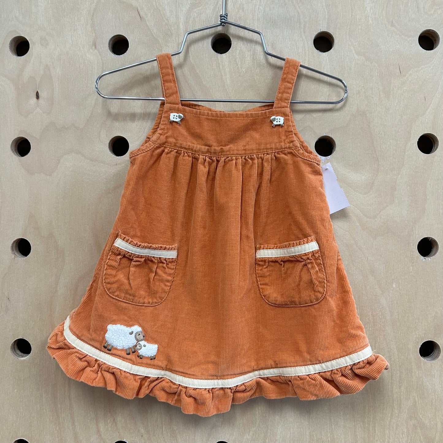 Orange Cord Sheep Dress
