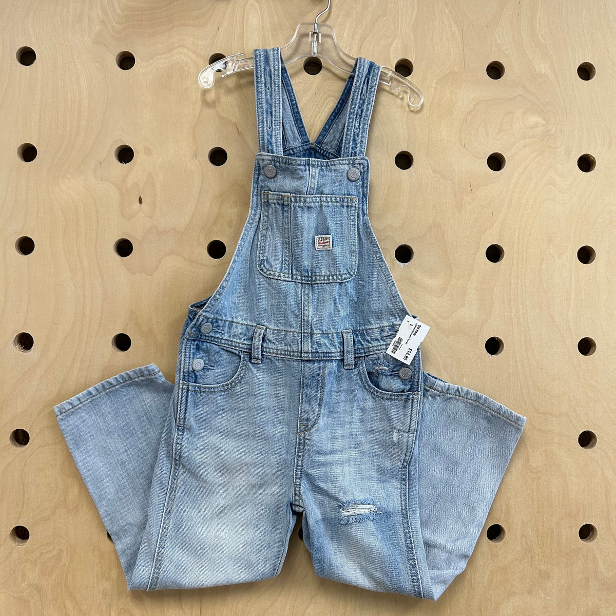 Lightwash Distressed Overalls