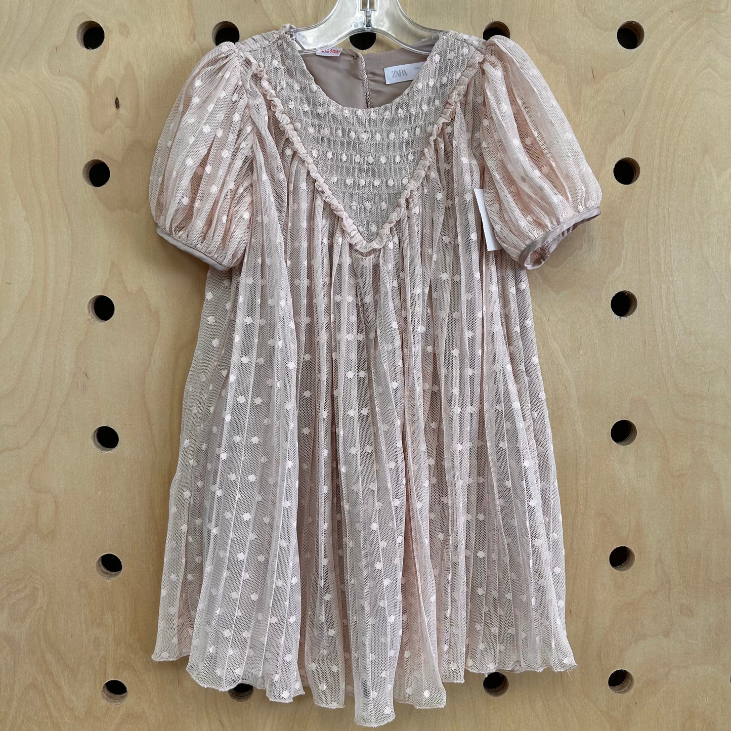 Pink Spotty Lace Dress
