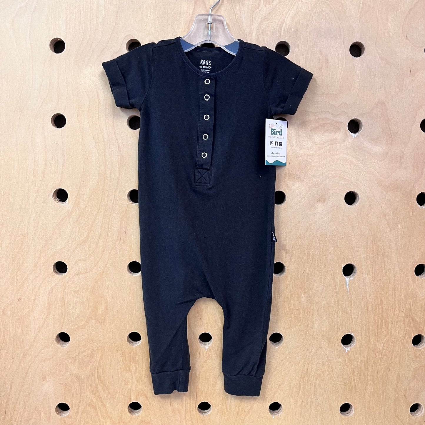 Black Bamboo Blend Romper