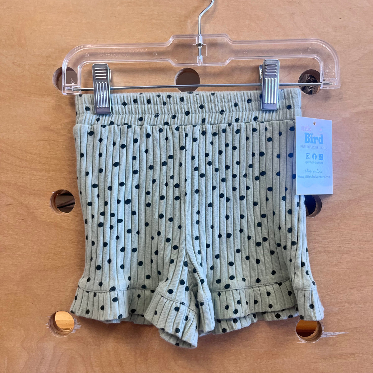 Seafoam Organic Polka Dot Shorts