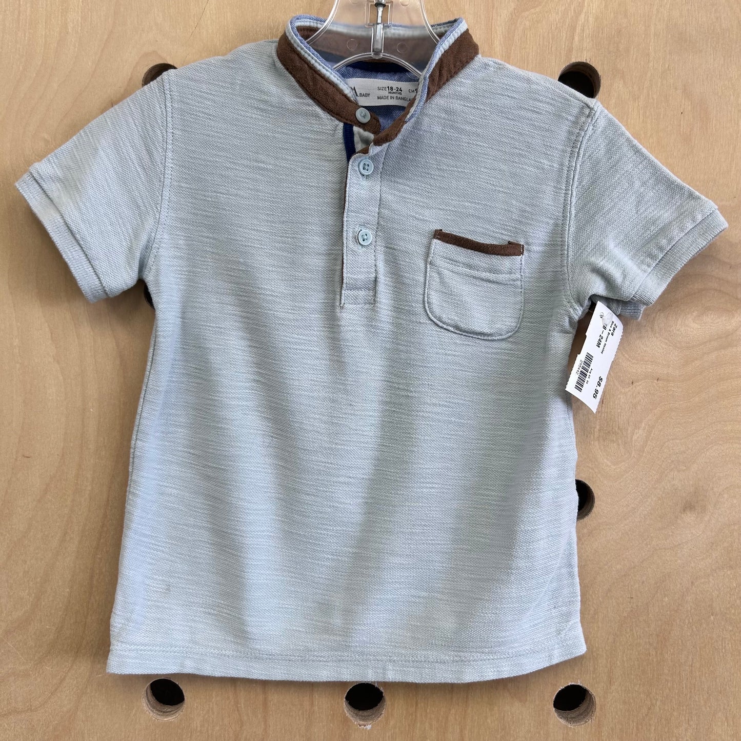 Blue & Brown Henley