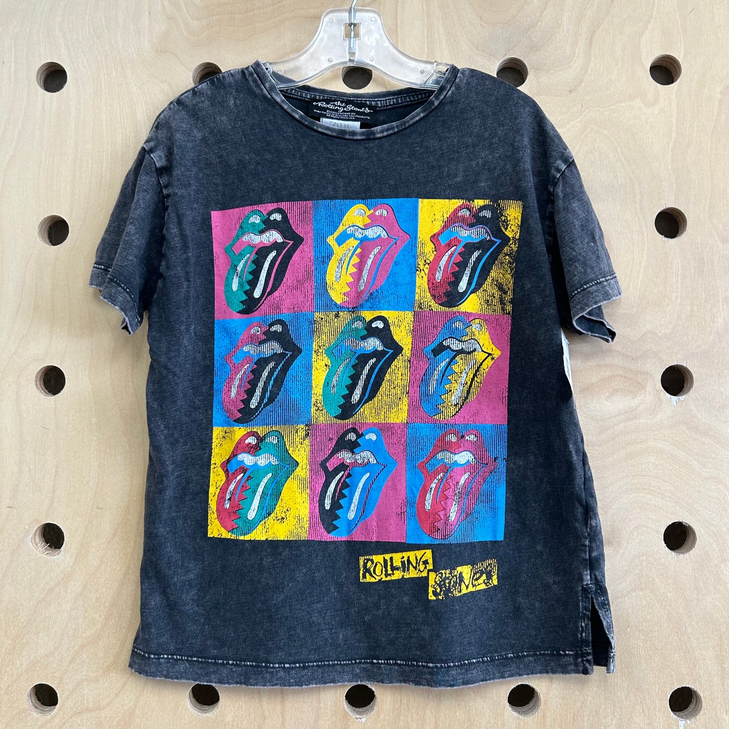Black Acid Wash Band Tee