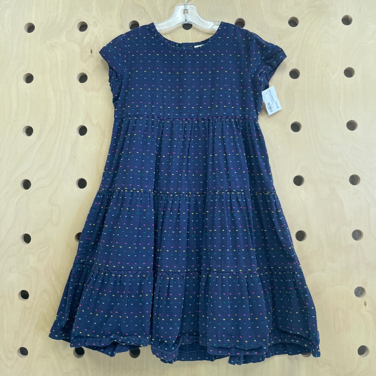 Navy + Colorful Embroidery Dress