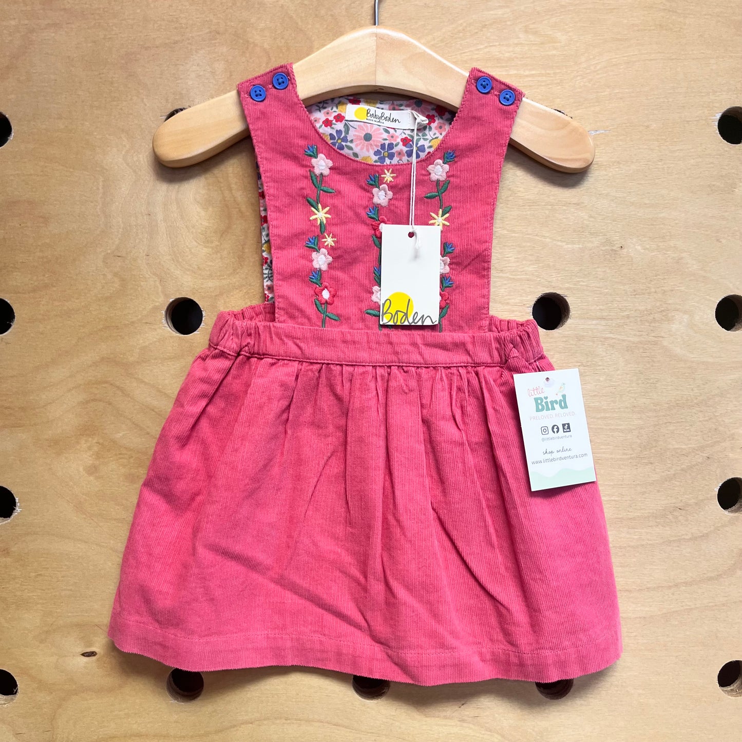 Pink Embroidered Pinafore Jumper NEW!