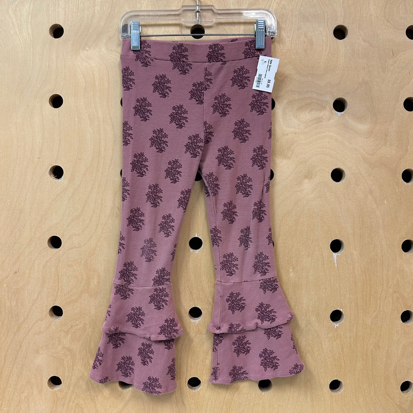 Organic Ribbed Floral Leggings