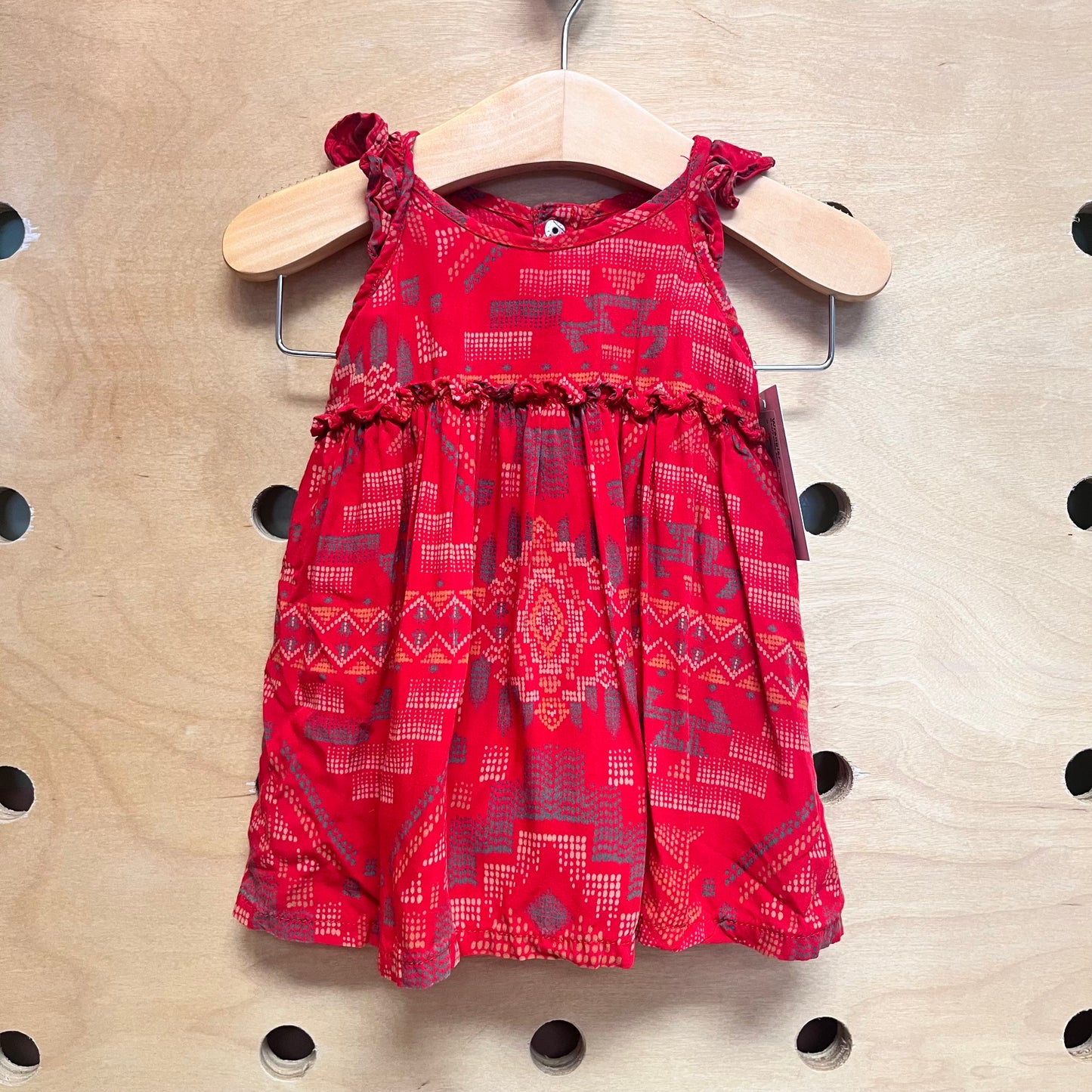 Red/Yellow Aztec Dress/Bloomers