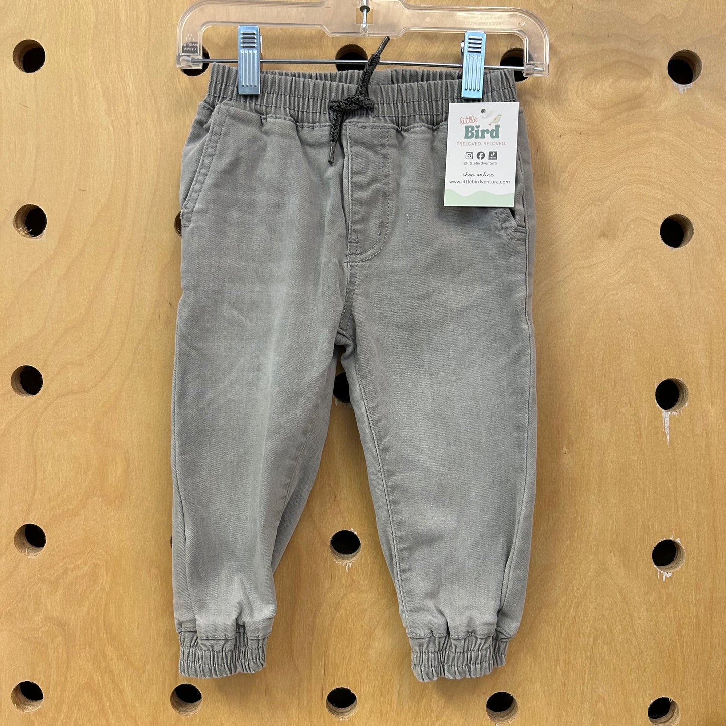 Grey Denim Joggers