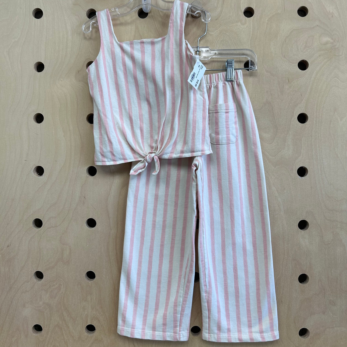 Pink & Cream Tank & Pants Oufit