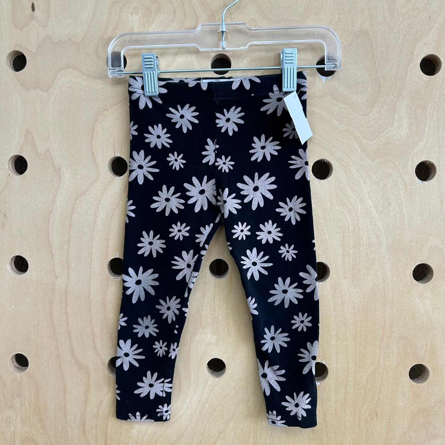 Black + Grey Floral Leggings