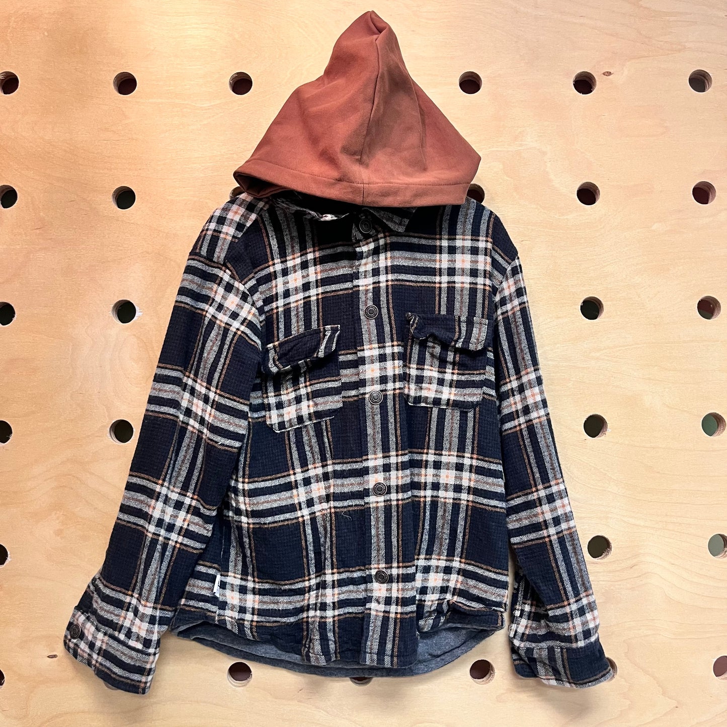 Black/Brown Plaid Snap Flannel
