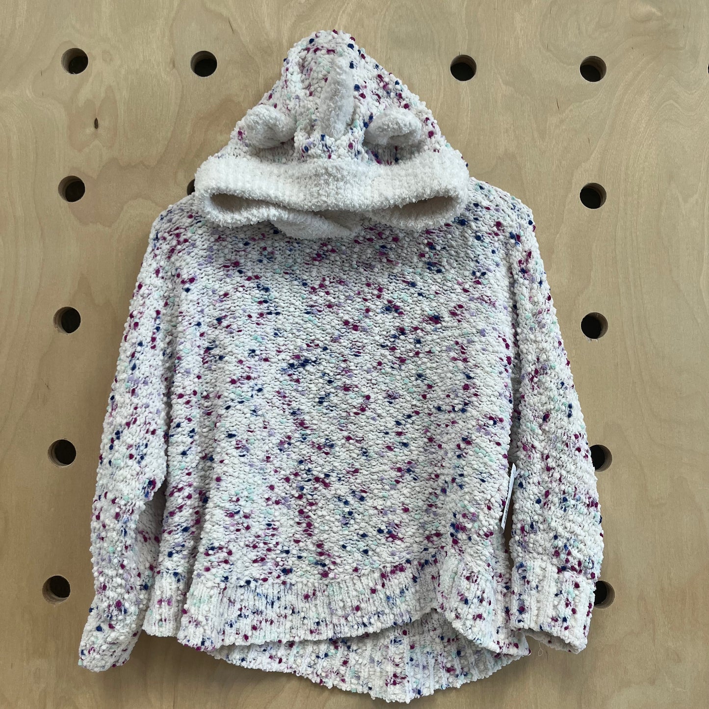 White Colorful Chunky Knit Unicorn Sweater