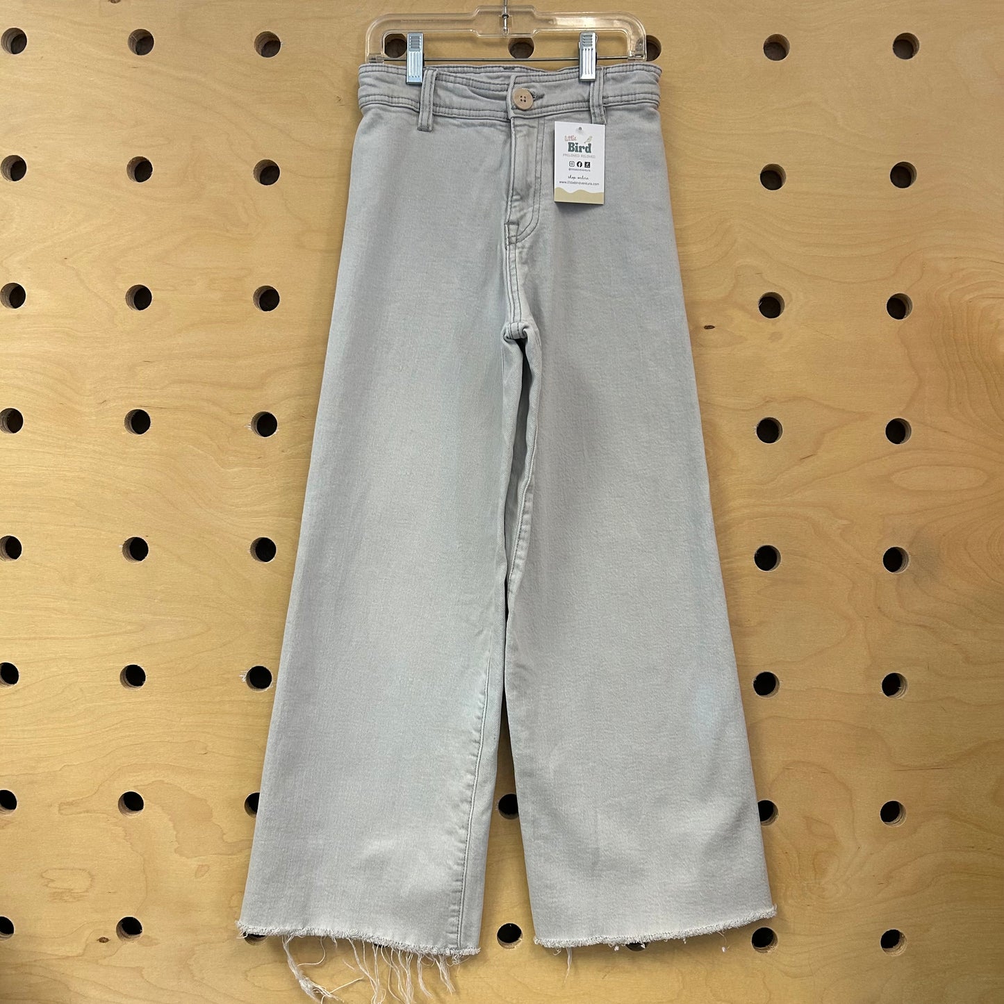 Grey Wide Leg Denim