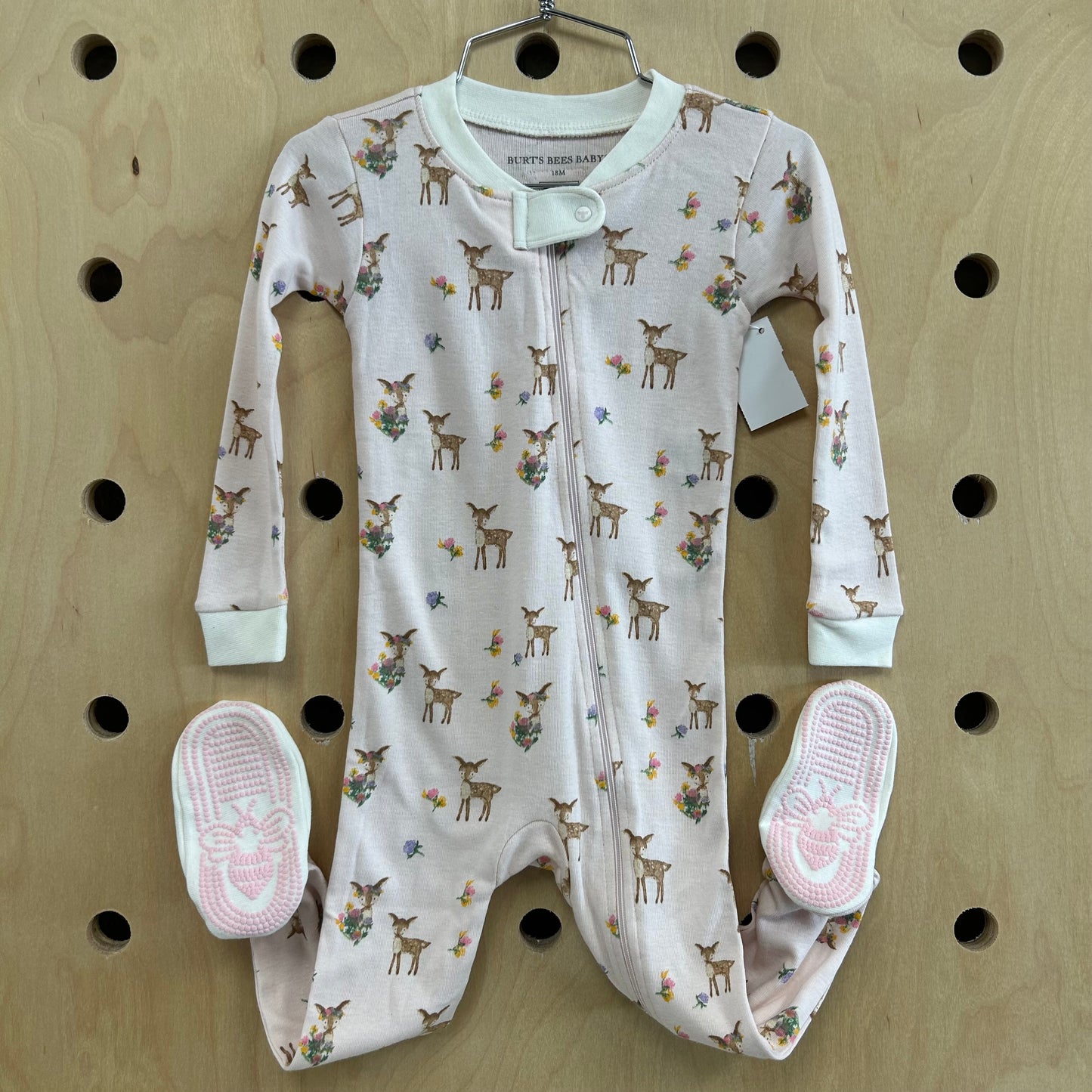 Pink Organic Deer Zippy