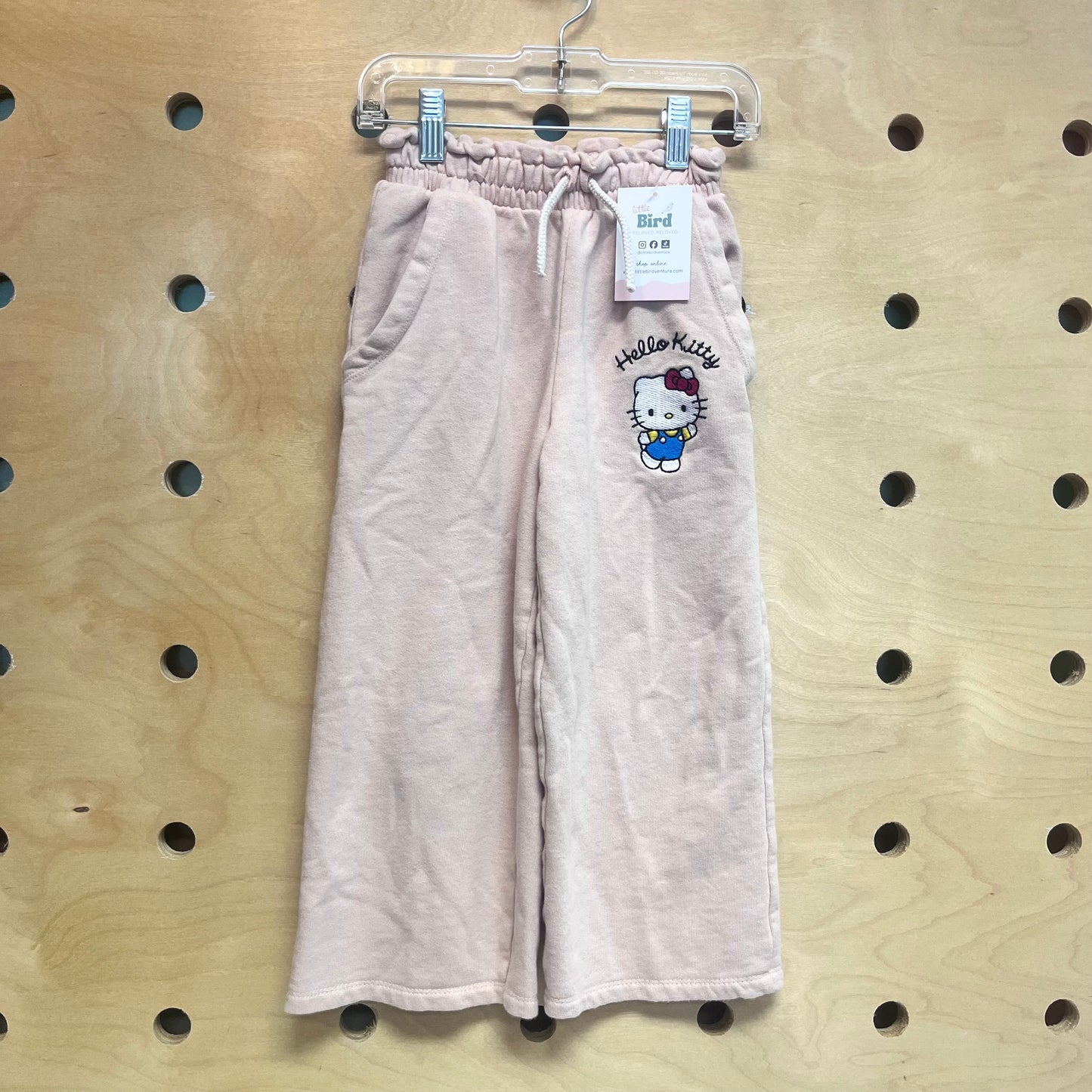 Embroidered Hello Kitty Wide Leg Pants