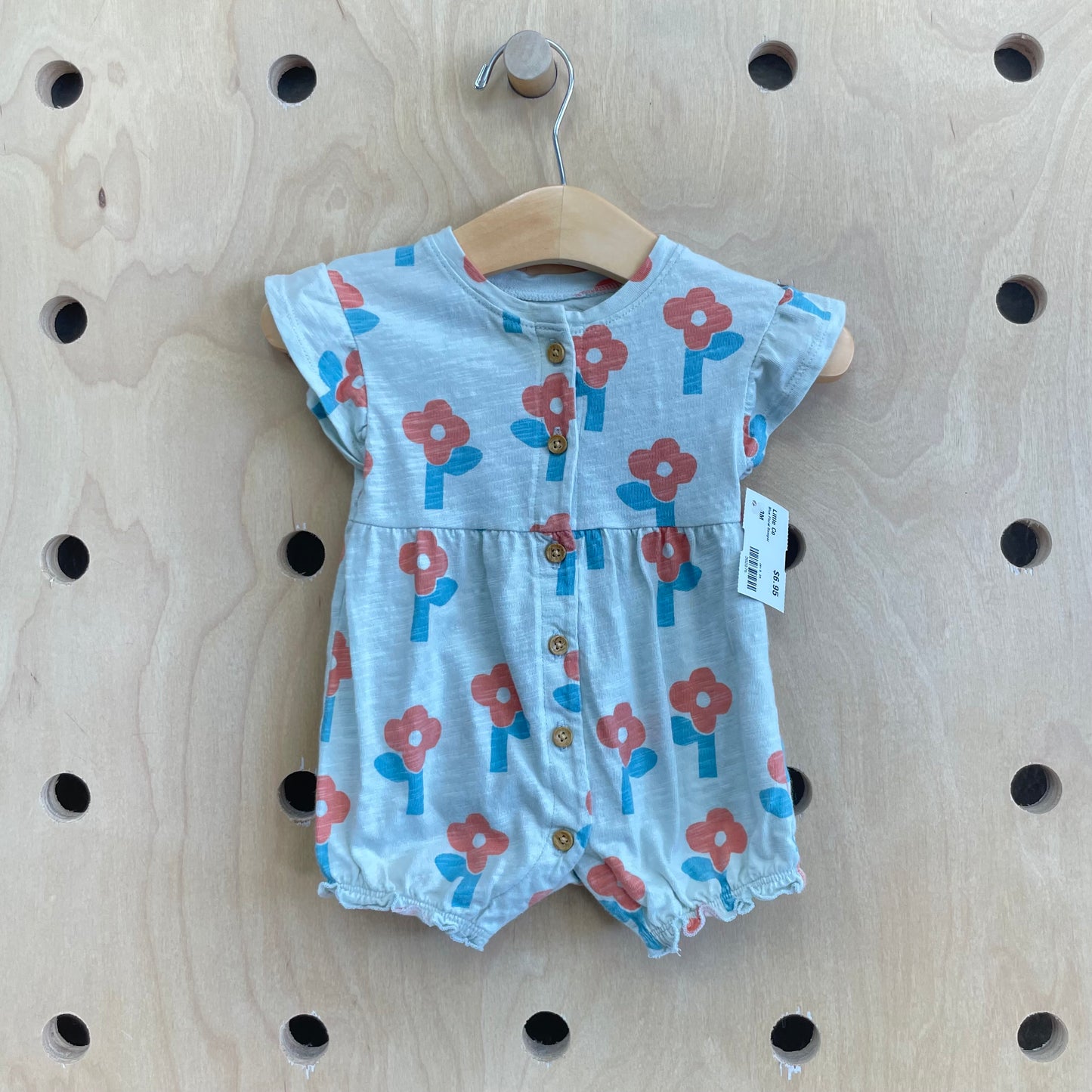 Blue Floral Romper
