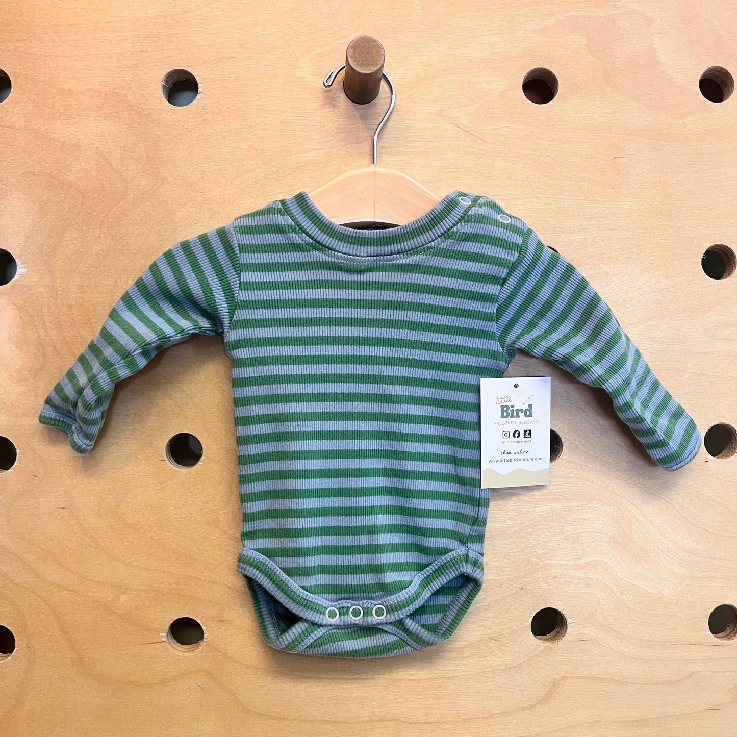 Green/Grey Ribbed Bodysuit
