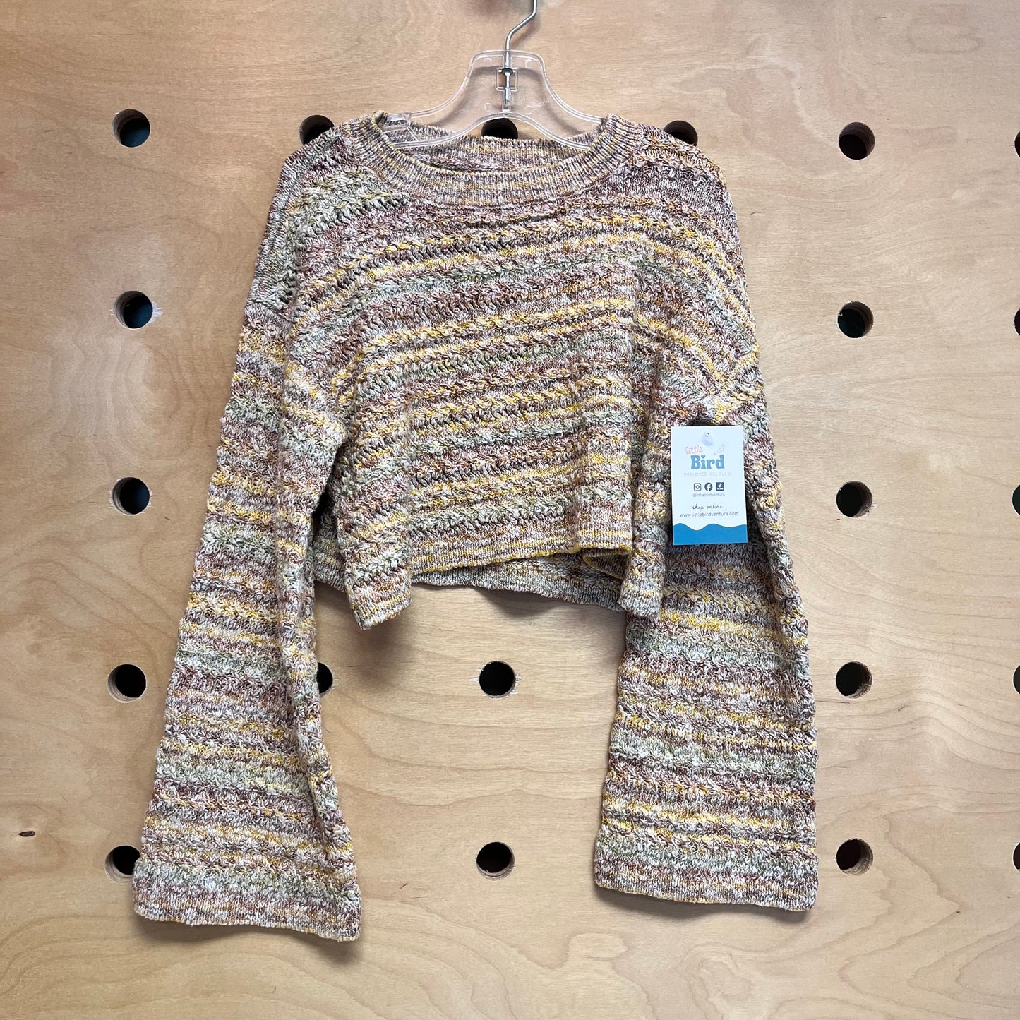 Neutrals Bell Sleeve Crop Sweater