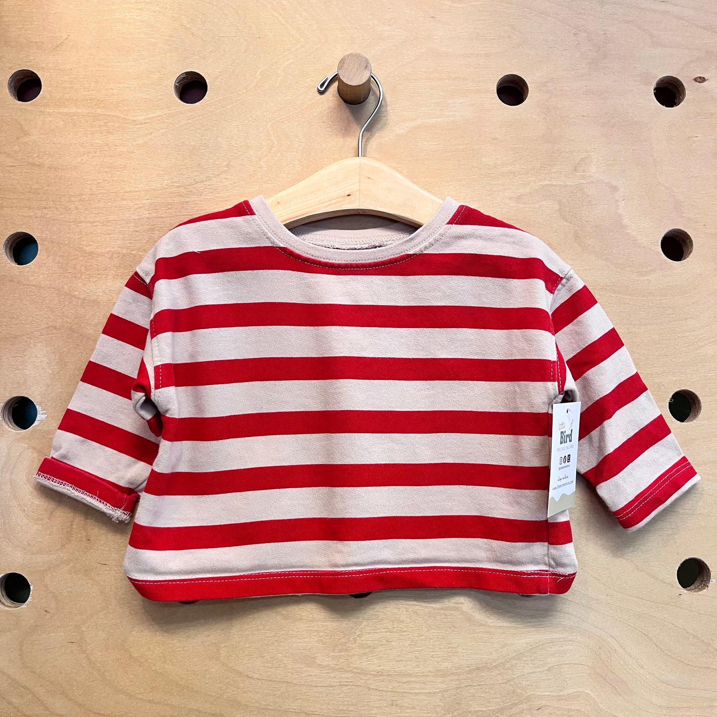 Tan & Red Boxy Shirt