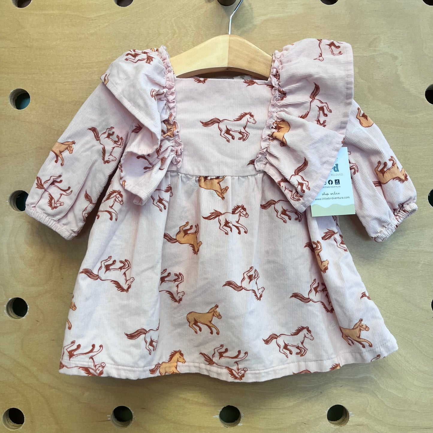 Pink Cord Horses Dress