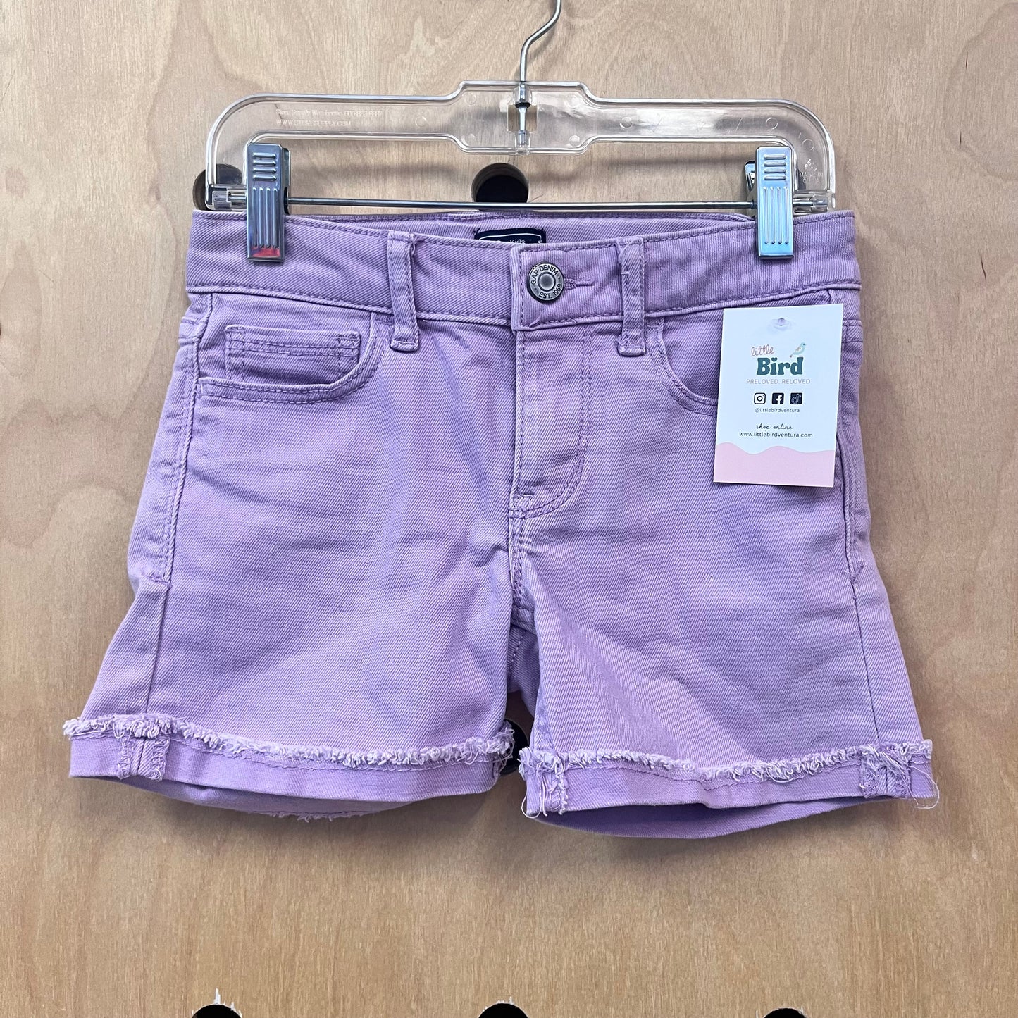 Lavender Denim Shorts
