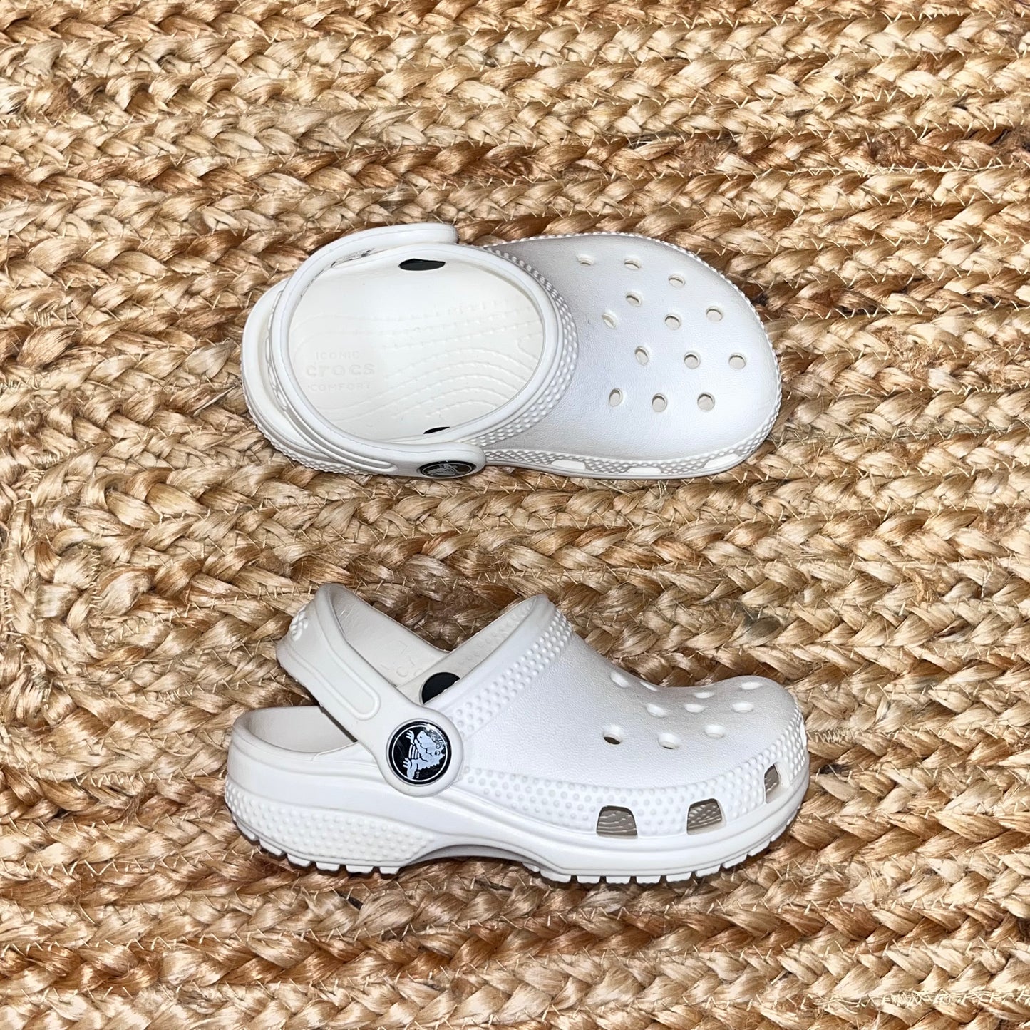 White Perforated Clogs