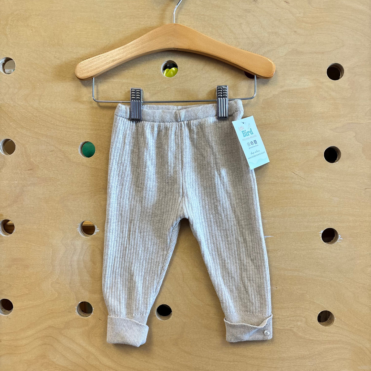 Cream Ribbed Soft Pants