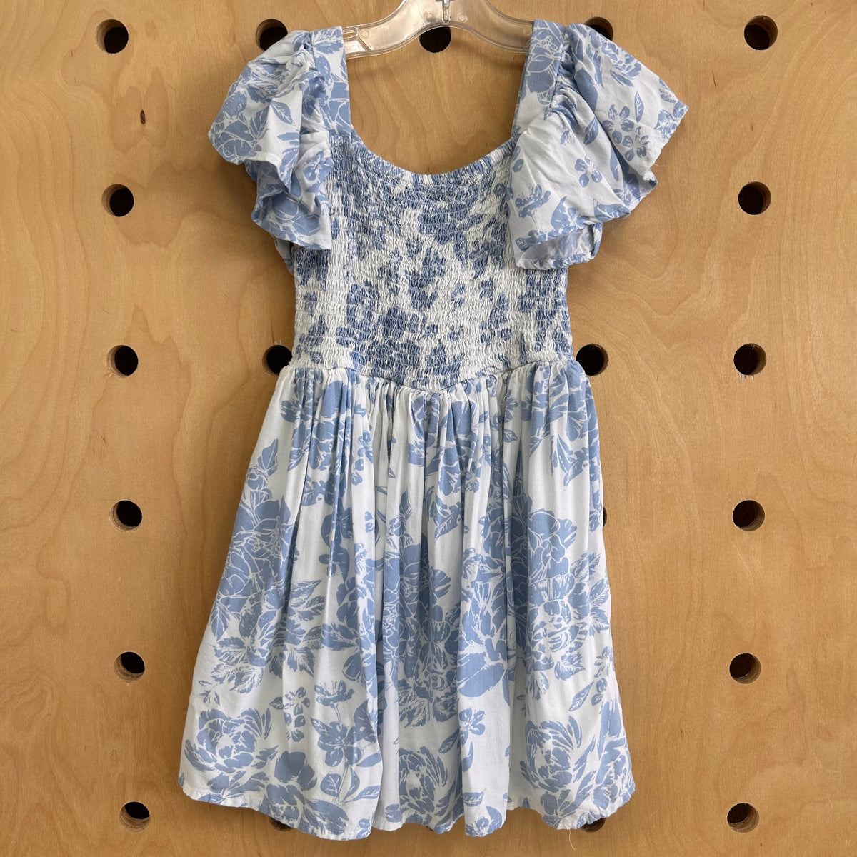 White & Blue Floral Dress