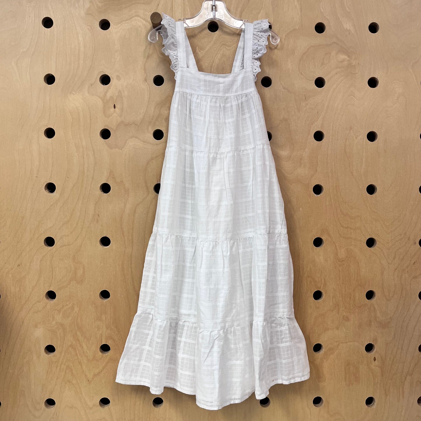 White Eyelet Sleeve Dress
