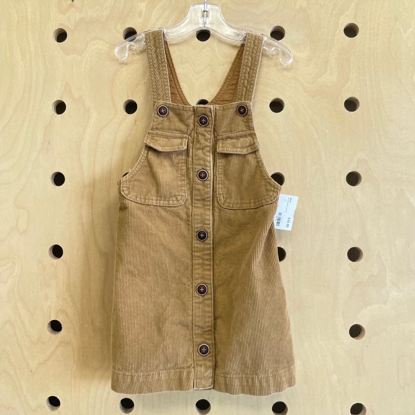 Tan Cord Button Jumper