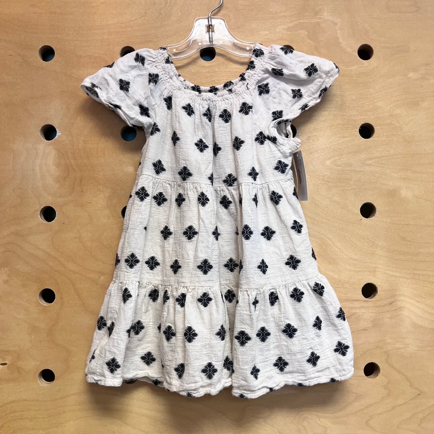 Cream/Black Textured Dress