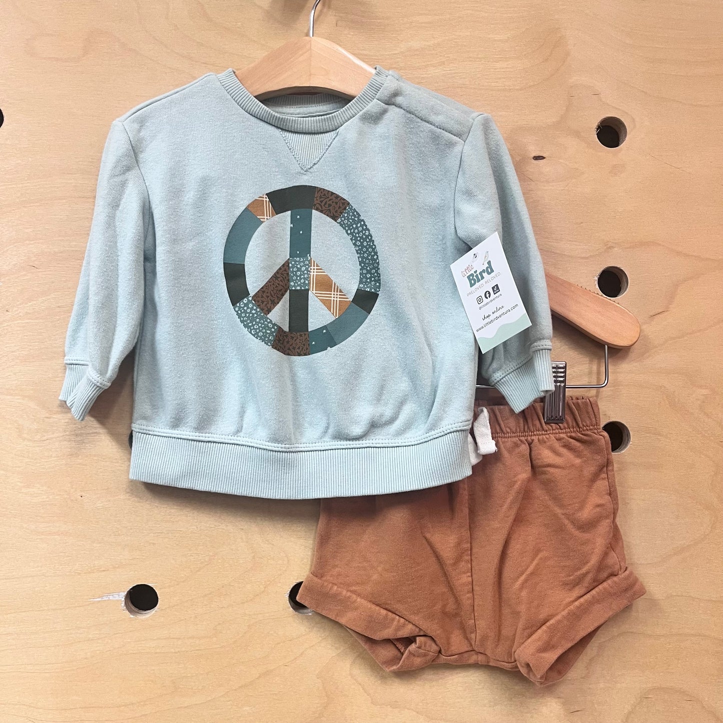 Patchwork Peace Sign Outfit