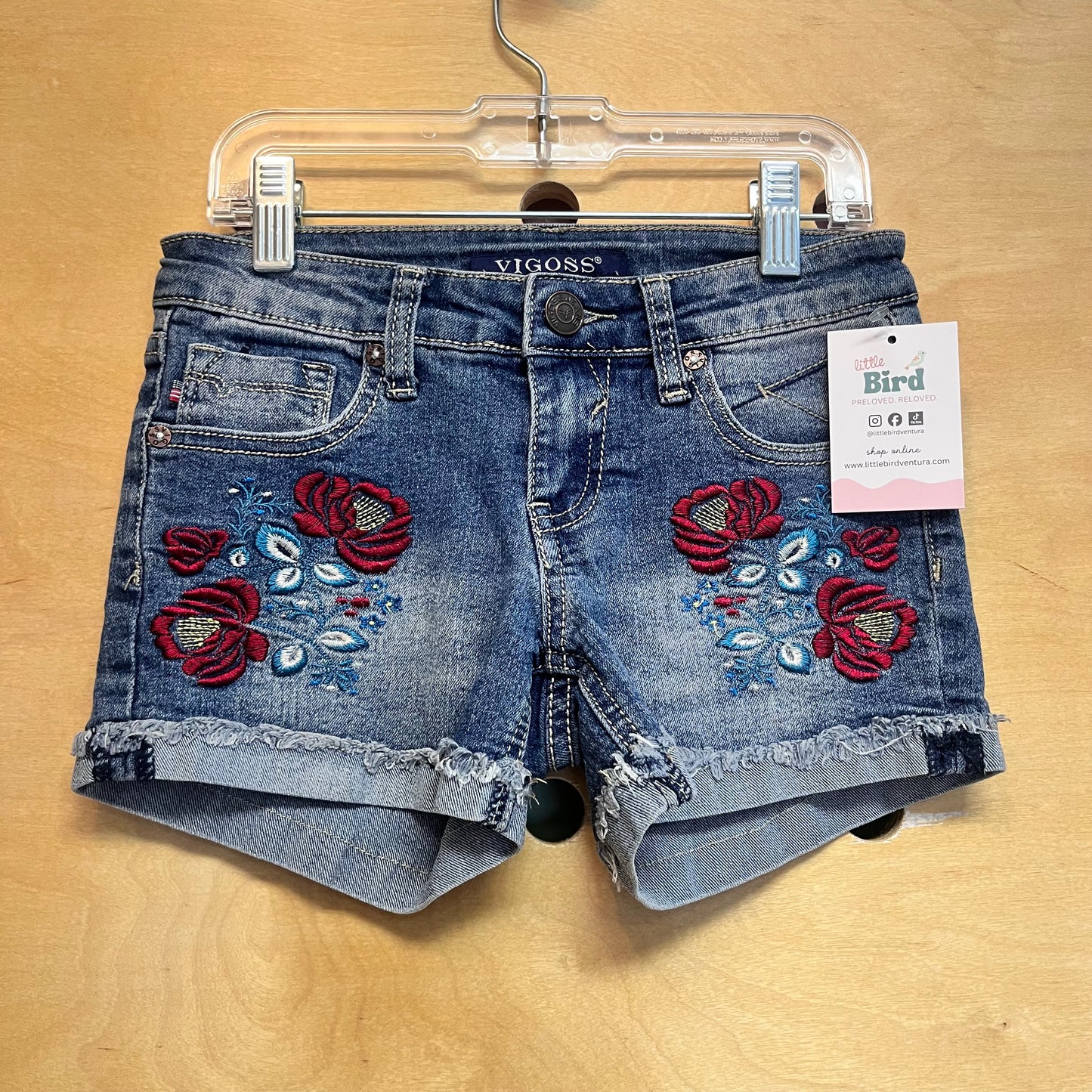 Embroider Floral Denim Shorts