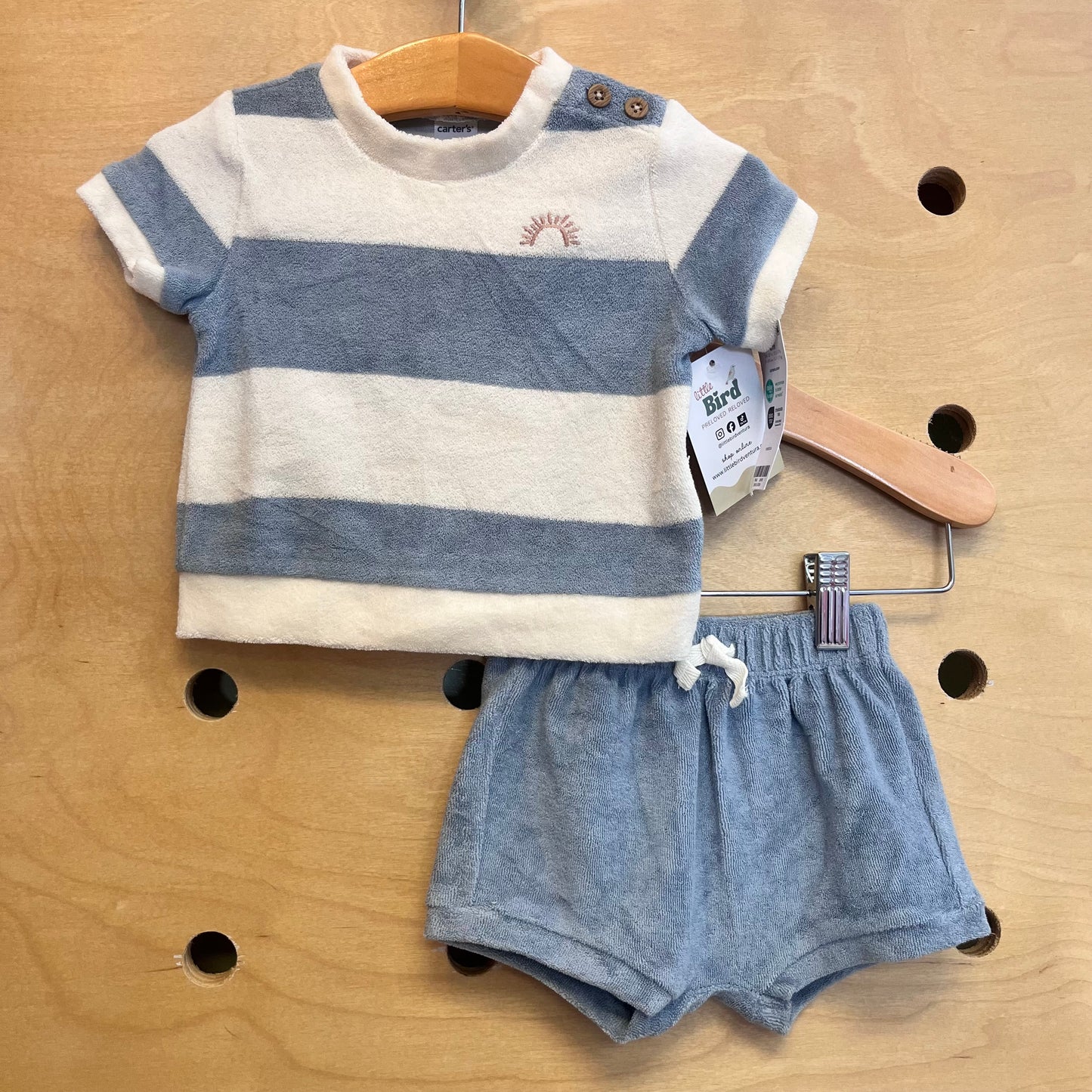 Blue/White Stripe Terry Outfit NEW!