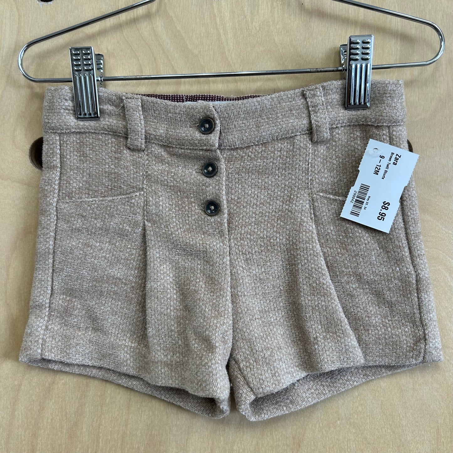 Brown Twill Shorts