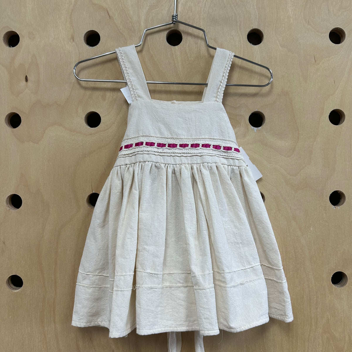 Tan & Pink Ribbon Dress
