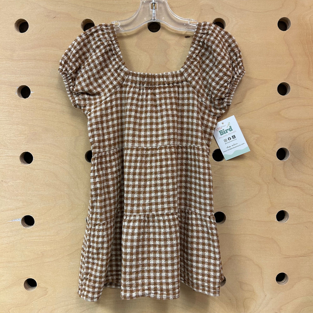 Brown Gingham Dress