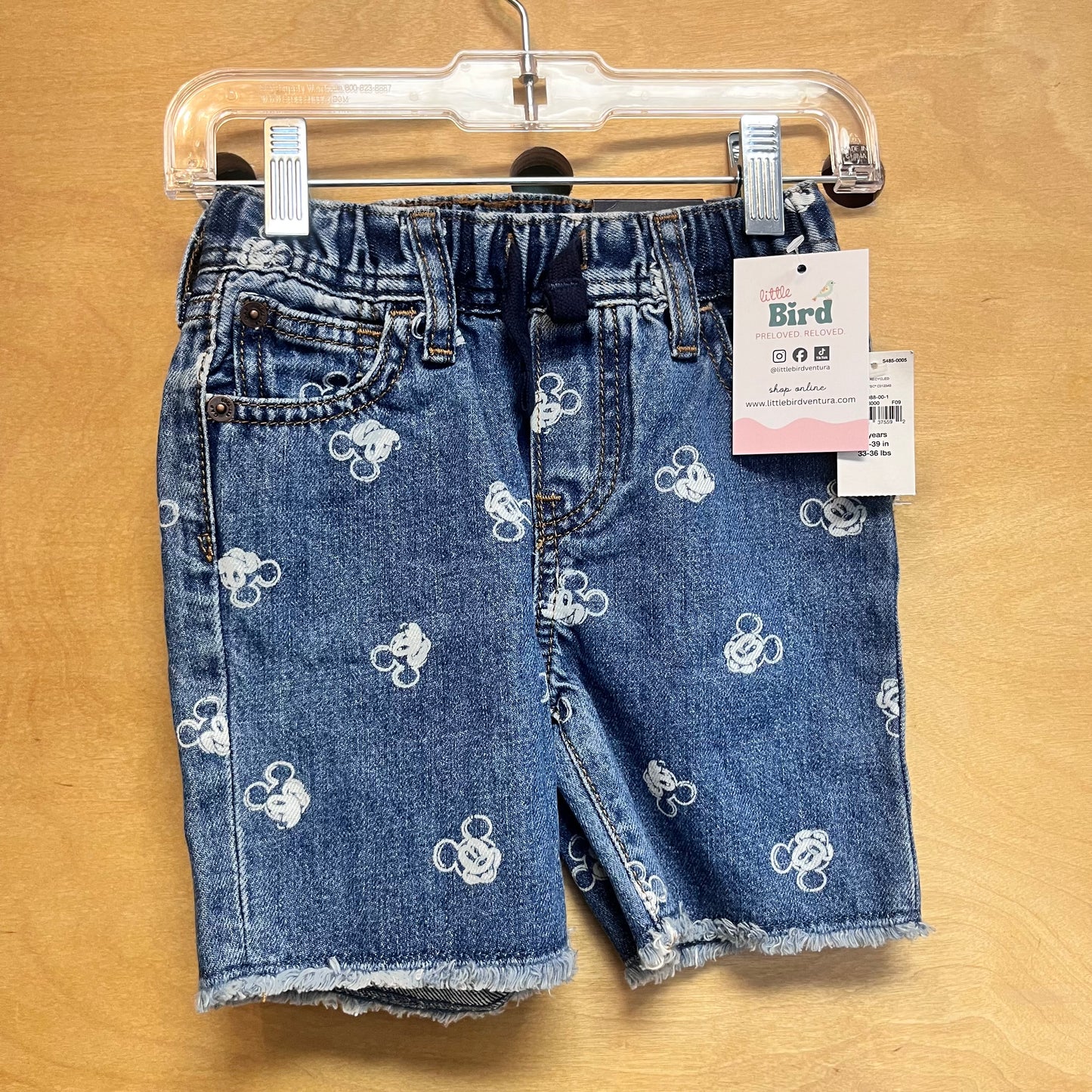 Mickeys Drawstring Denim Shorts NEW!