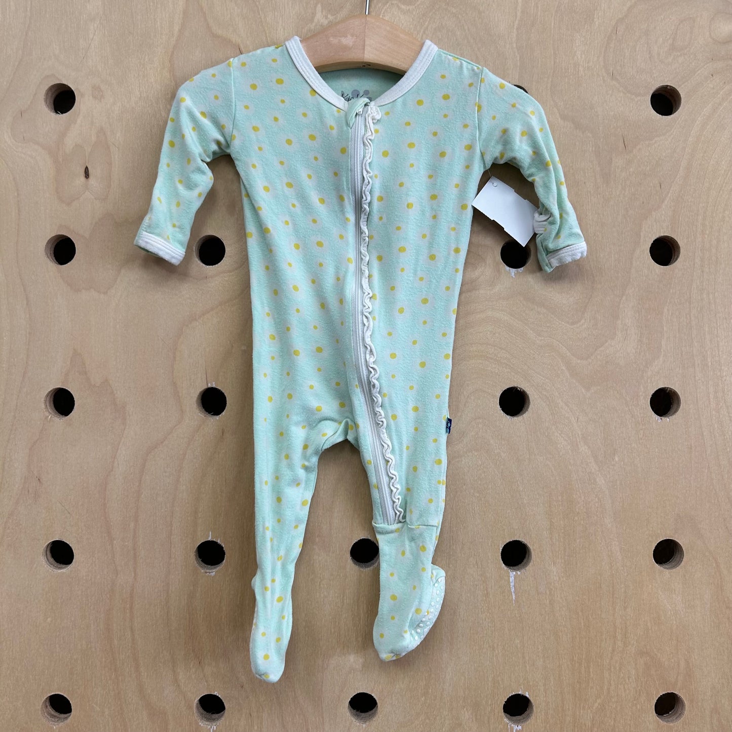 Mint Floral Bamboo Zippy