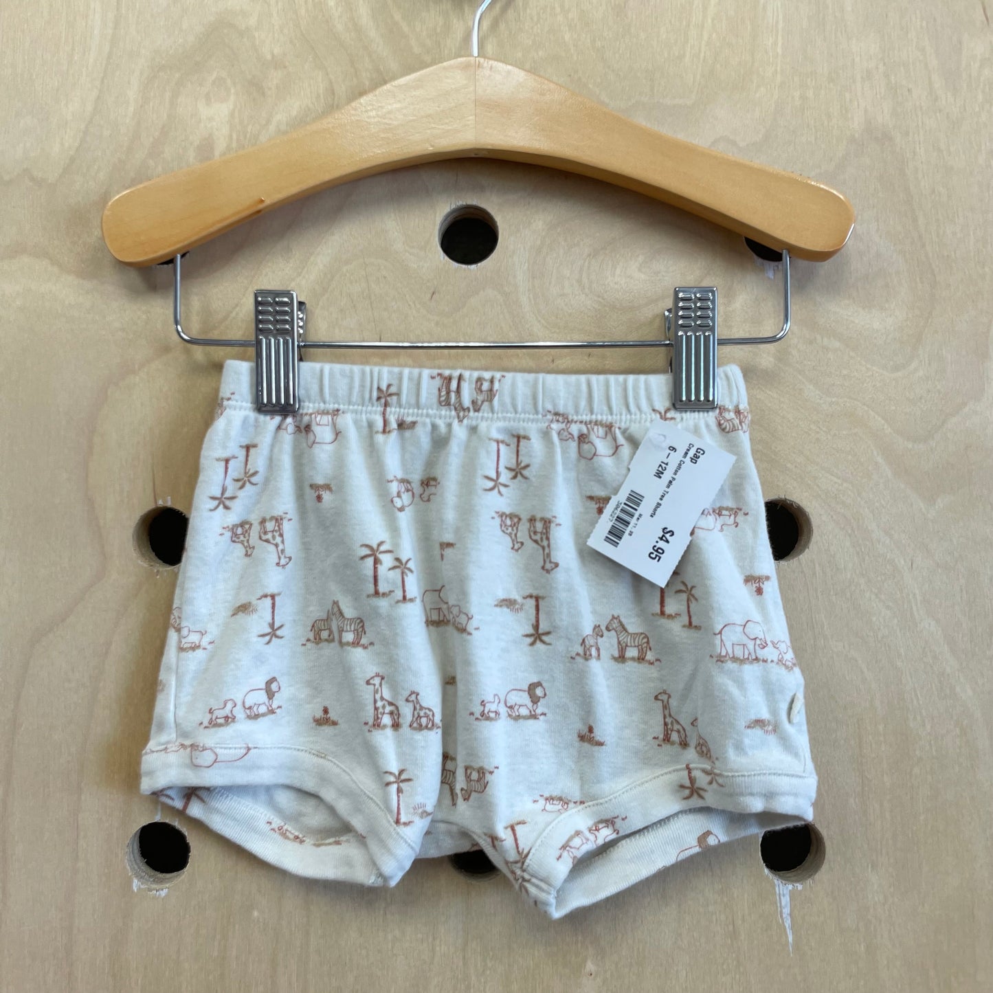 Cream Cotton Palm Tree Shorts