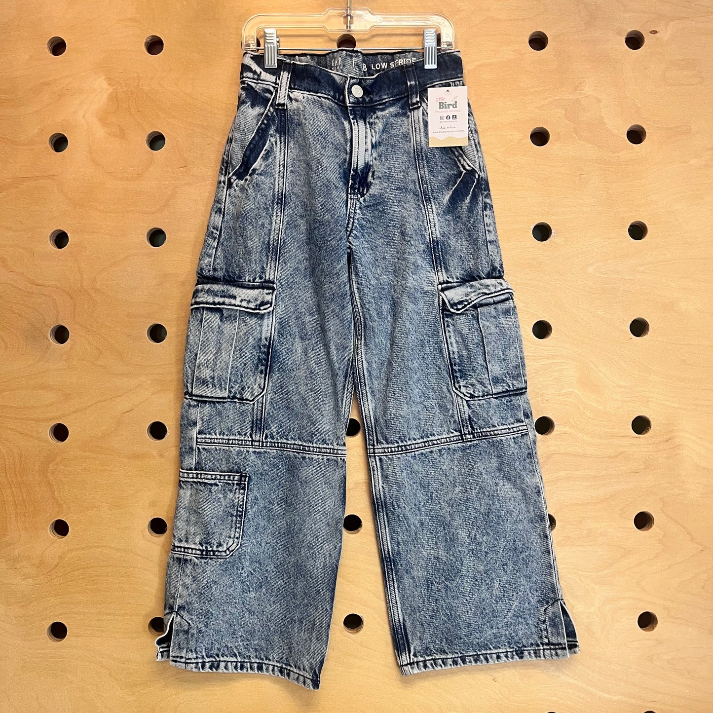 Acid Washed Low Stride Denim