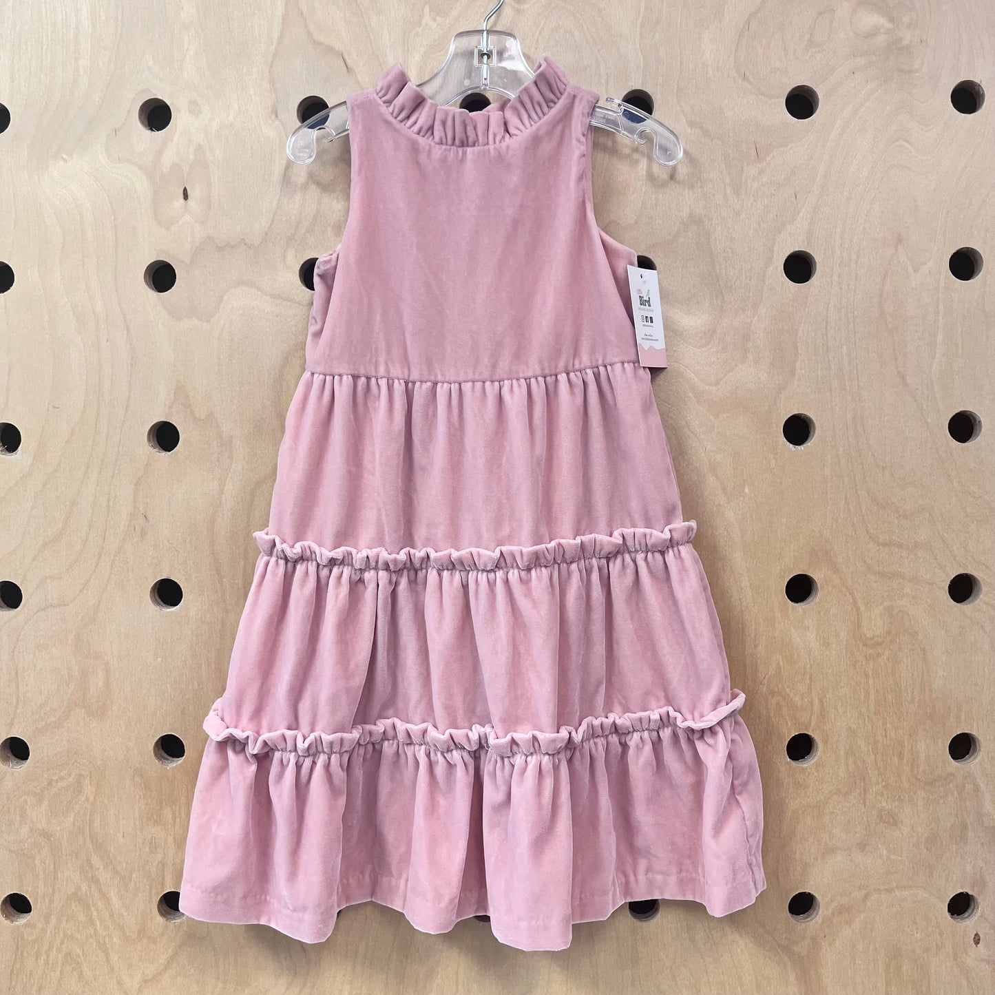 Pink Velour High Neck Dress NEW!