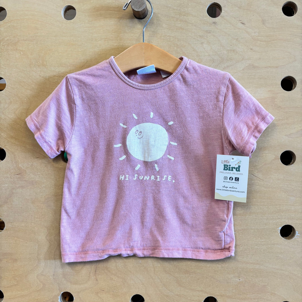 Pink 'Hi Sunrise' Tee
