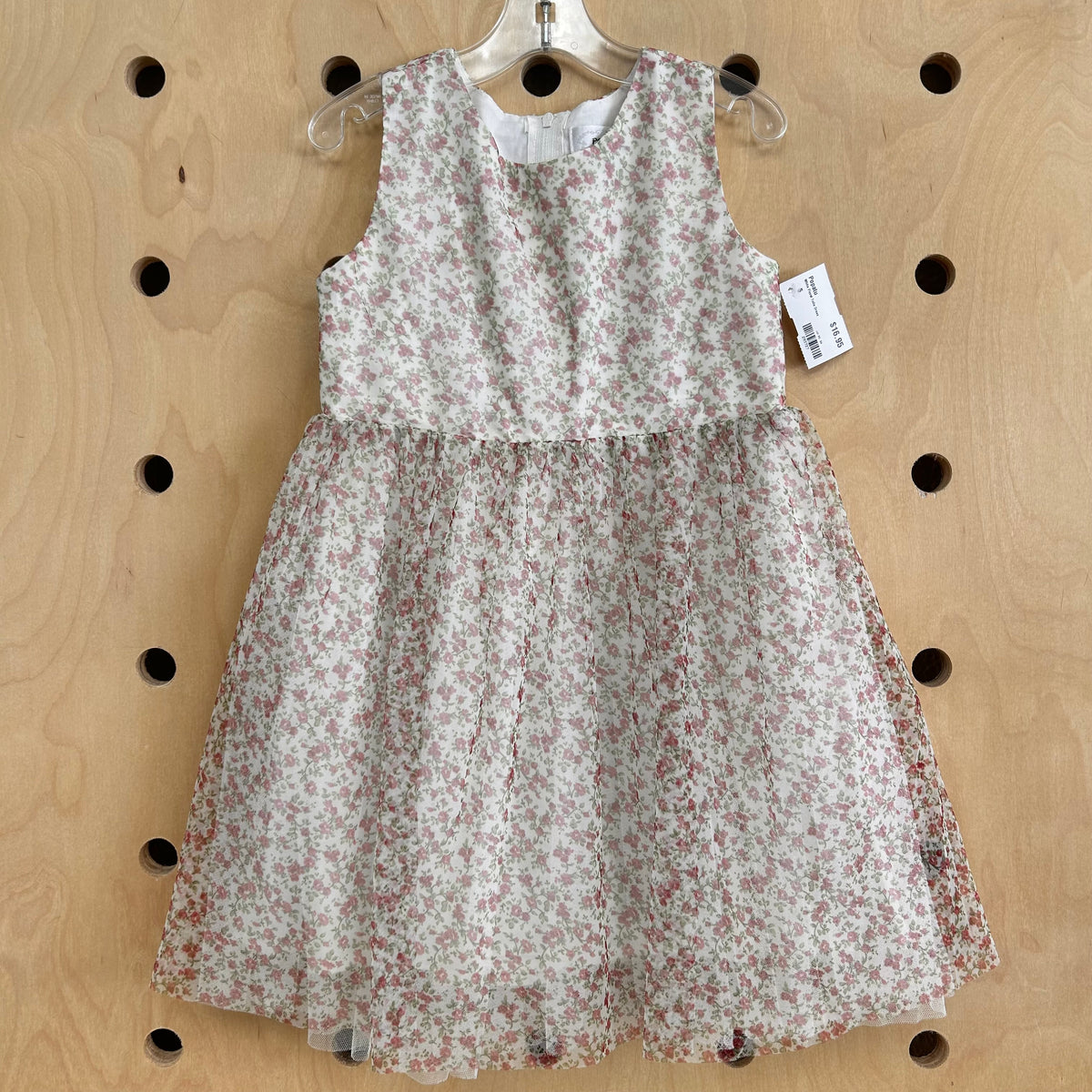 White Floral Tulle Dress