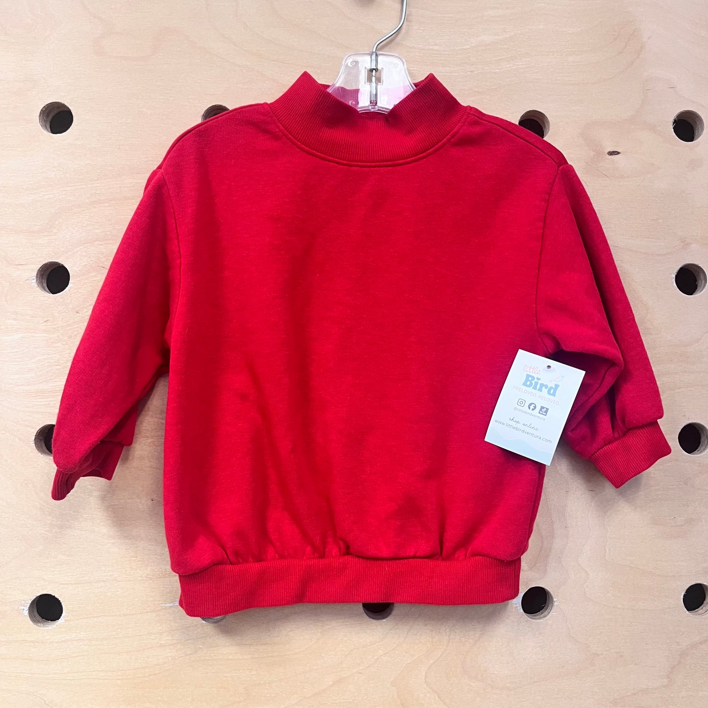 Red High Neck Pullover