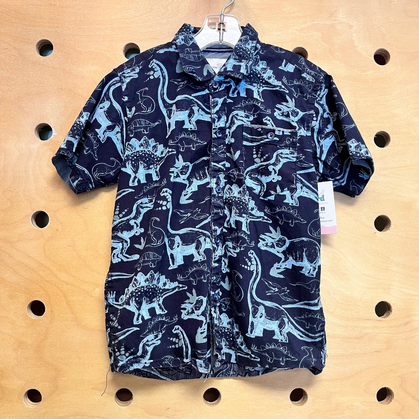 Blue Dinos Button Up