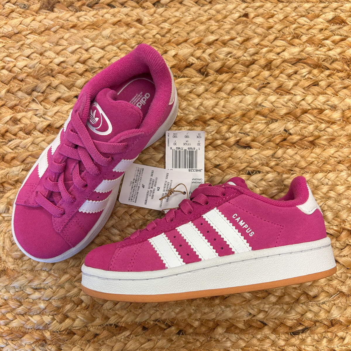 Pink & White Striped Sneakers NEW!