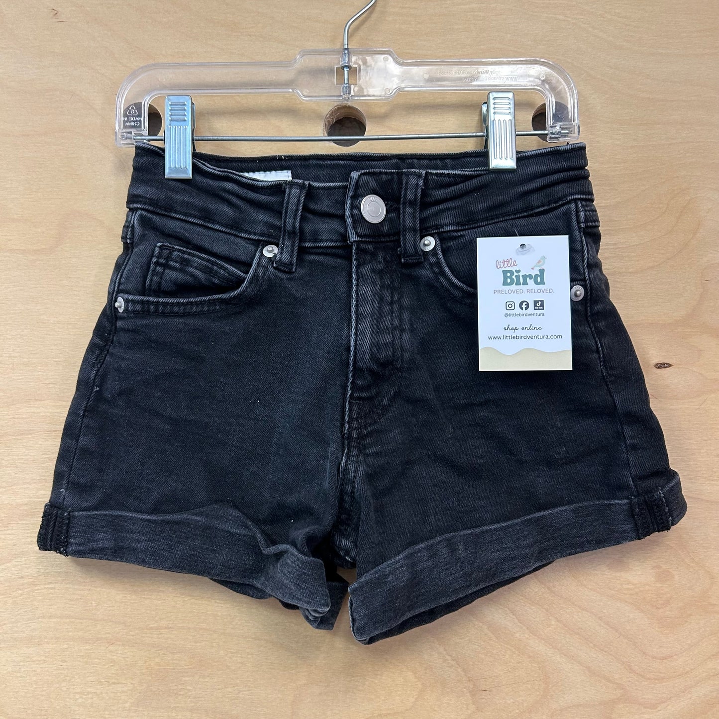 Black Denim Shorts