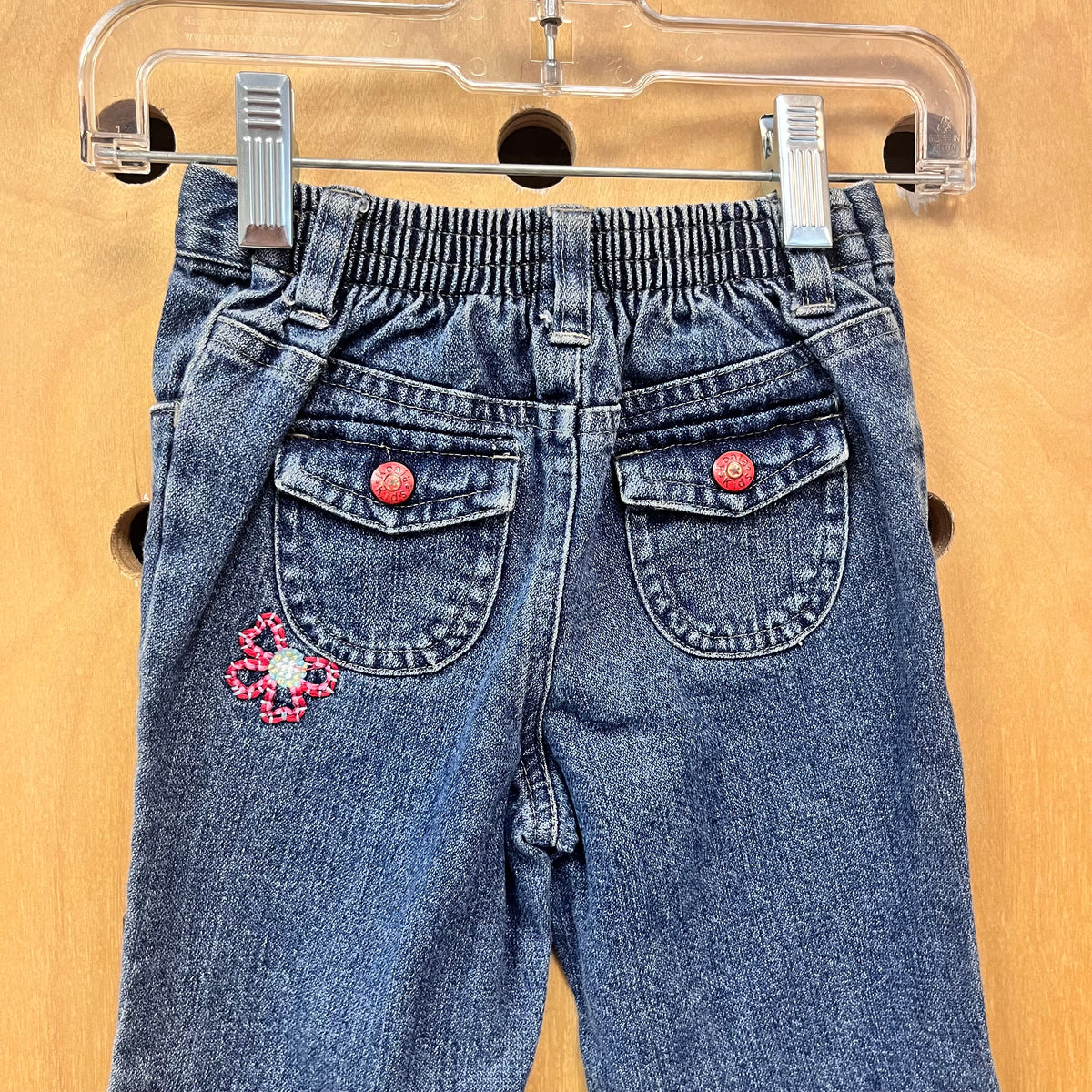 Embroidered Pull On Denim
